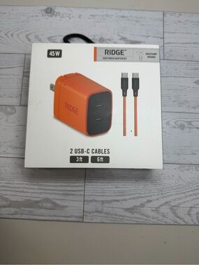 RIDGE WALL CHARGER | 45W POWER ADAPTER KIT | BASECAMP ORANGE